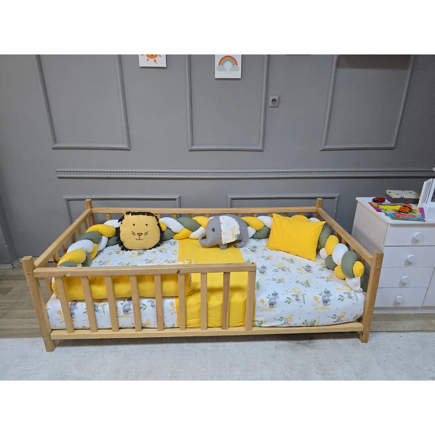 Yuar Baby Motessori Örgü Uyku Seti Sarı Amazon