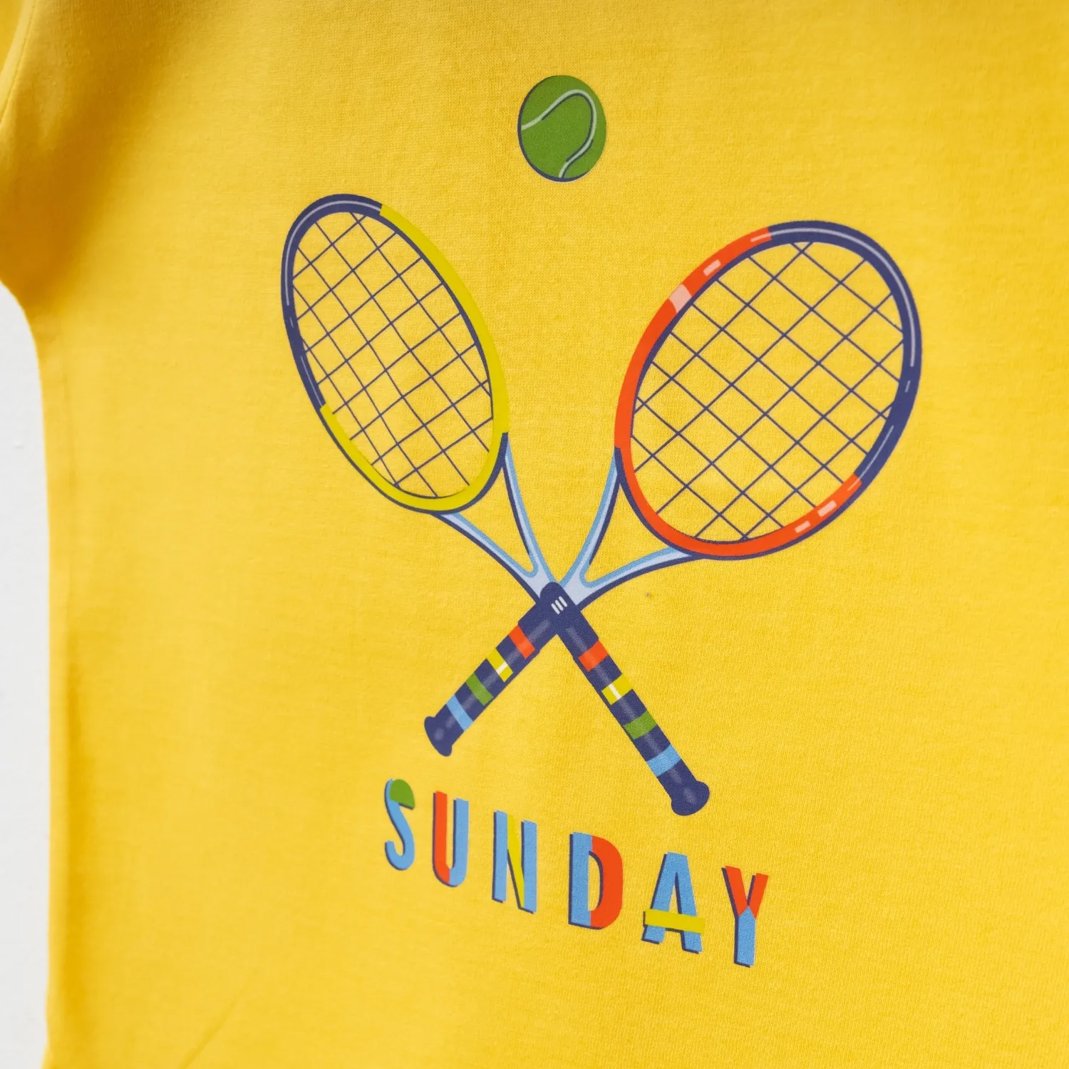 Winimo T-shirt Tenis Raketi Baskılı Sarı
