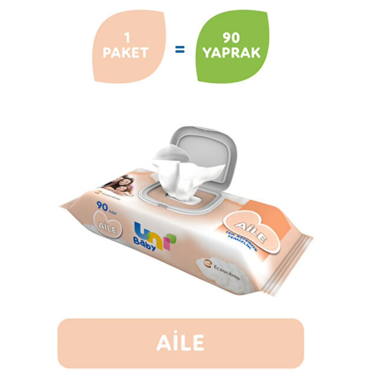 Uni Baby Aile Islak Mendil 90 Yaprak