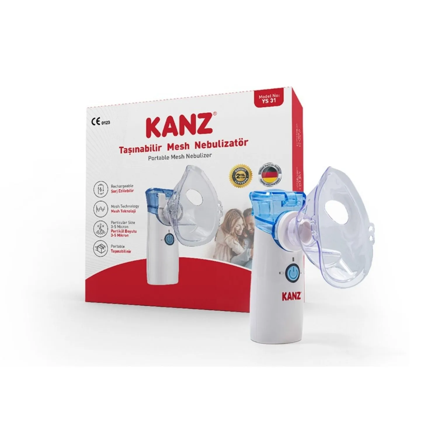 Kanz Taşınabilir Mesh Nebülizatör Şarjlı