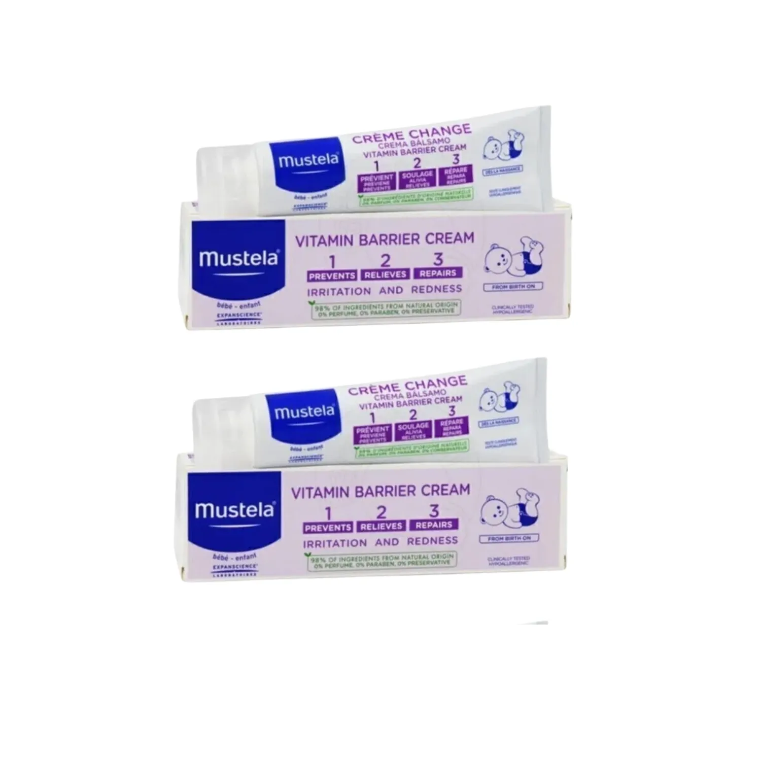 Mustela Vitamin Bariyer 1-2-3 Bebek Pişik Kremi 50 ml x 2 Adet
