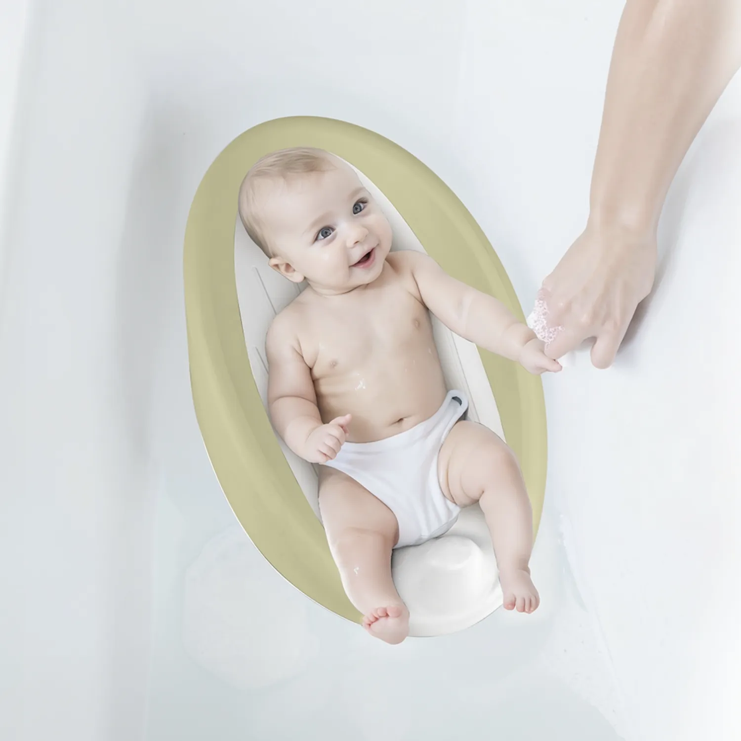Dolu Nuve Çocuk Banyo Sırt Desteği Yeşil