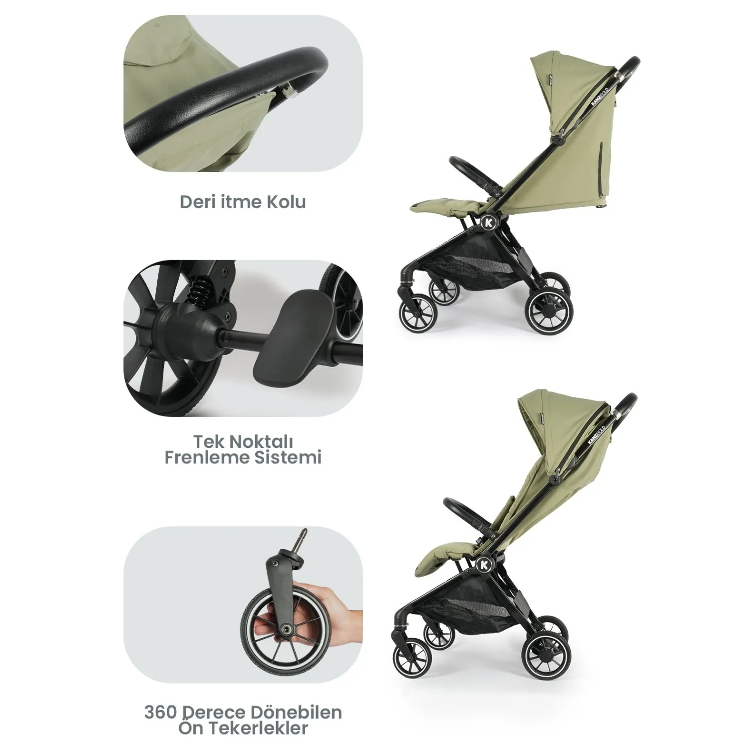 Kanz Bold Bebek Arabası Forest Green
