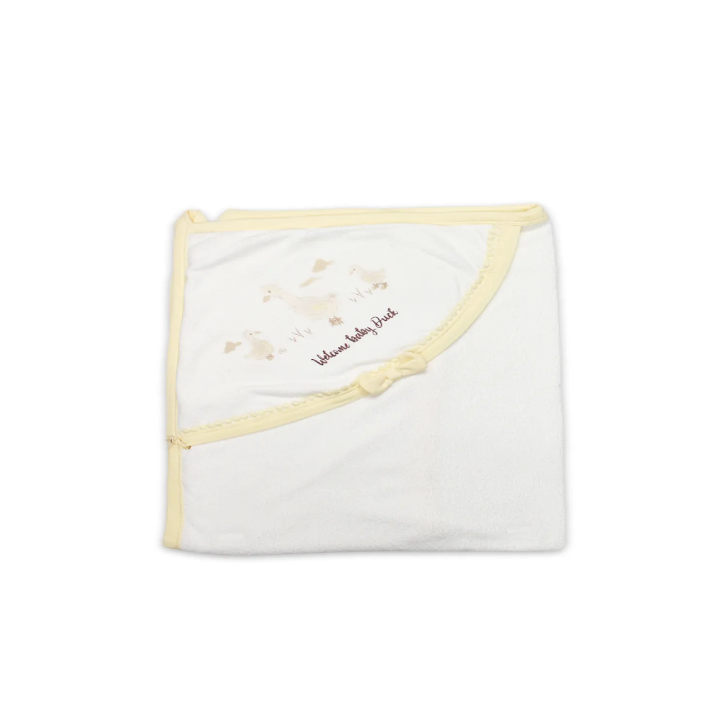Bistyle Havlu Welcome Baby Duck 85x90cm Sarı - Ekru
