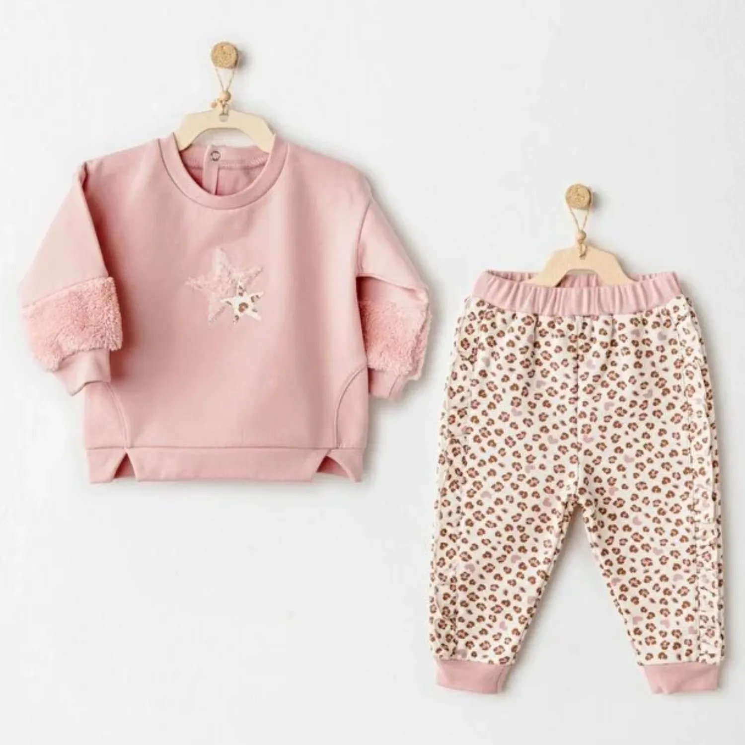 Andy Wawa 2li Takım Little Leopard Pembe
