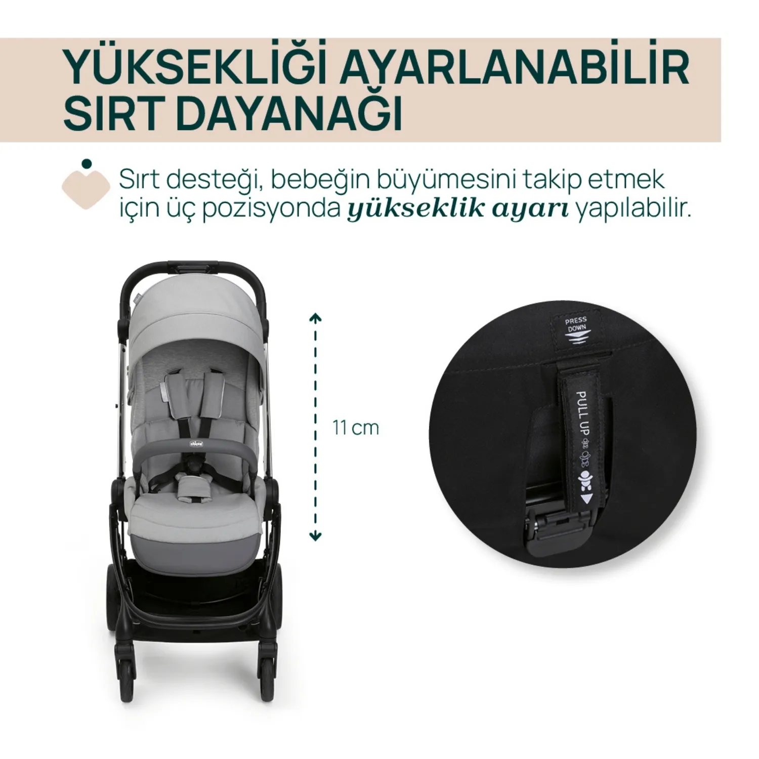 Chicco One4Ever Lounge Bebek Arabası Sparkle Grey