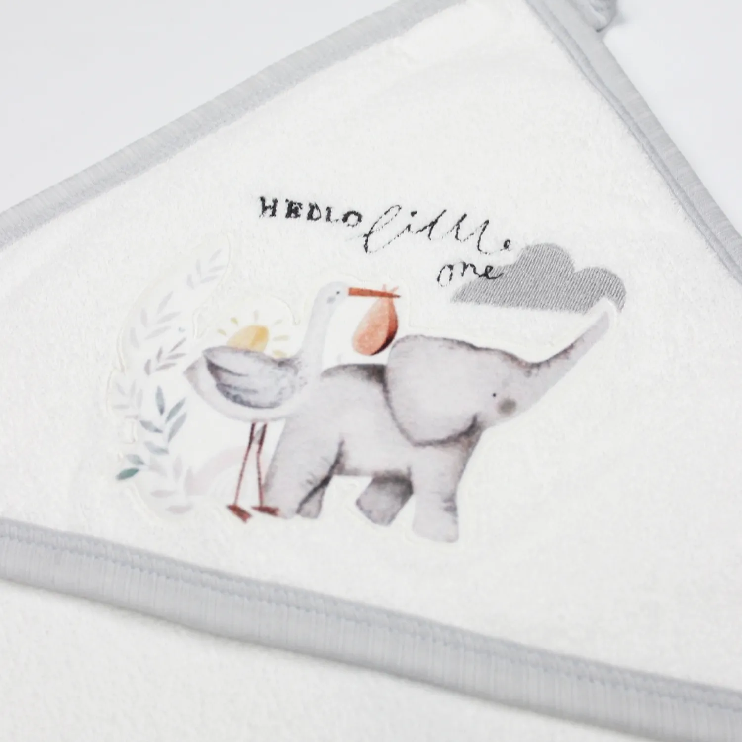 Bistyle Havlu Hello Little One Ekru - Gri
