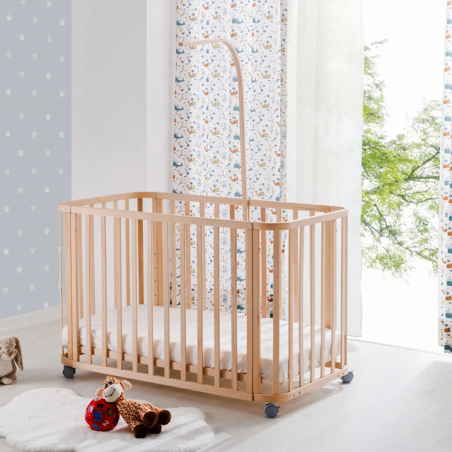 Babywho Oval Beşik Uyku Setli  60x120