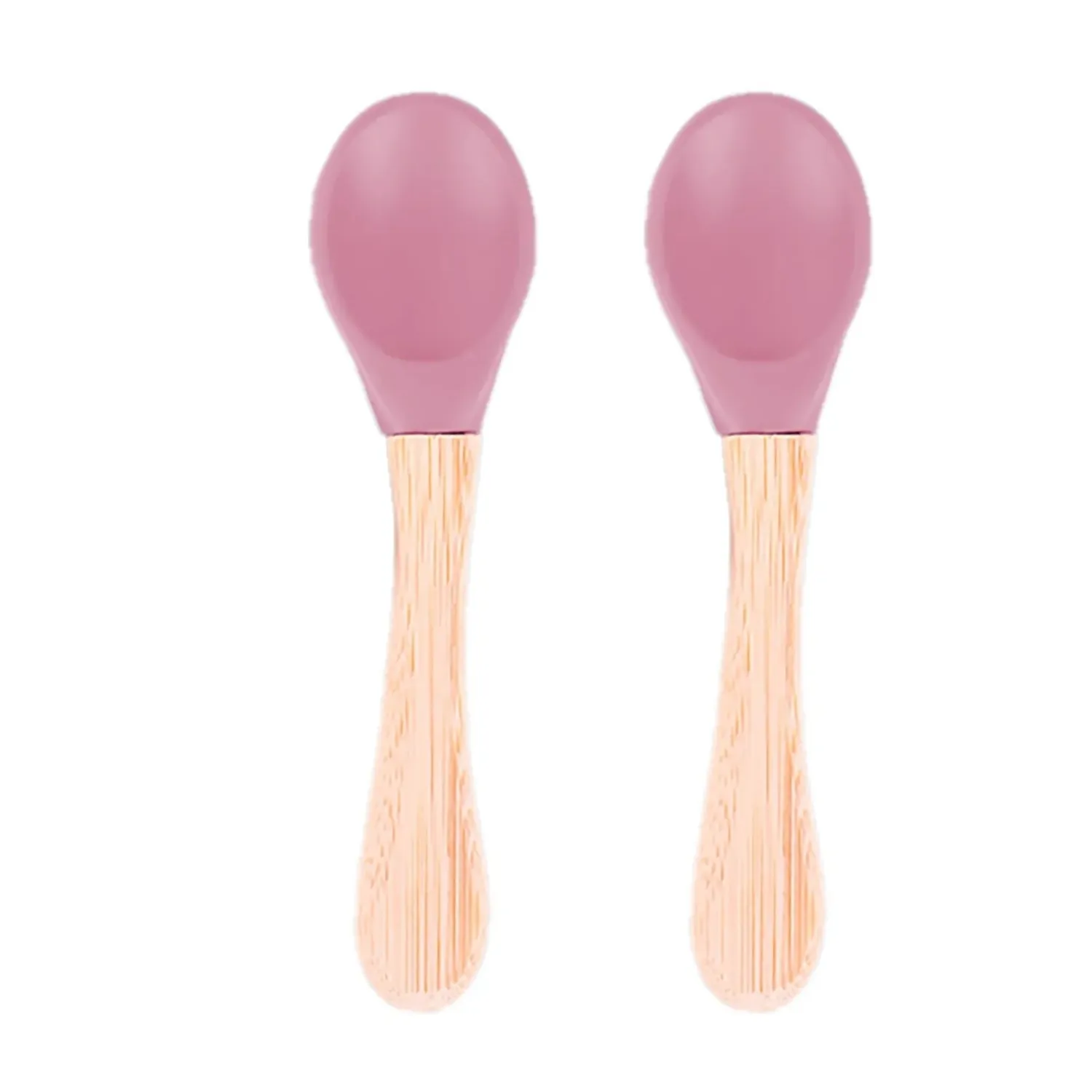 BM Care Bambu Saplı Mama Kaşığı Pembe 2li
