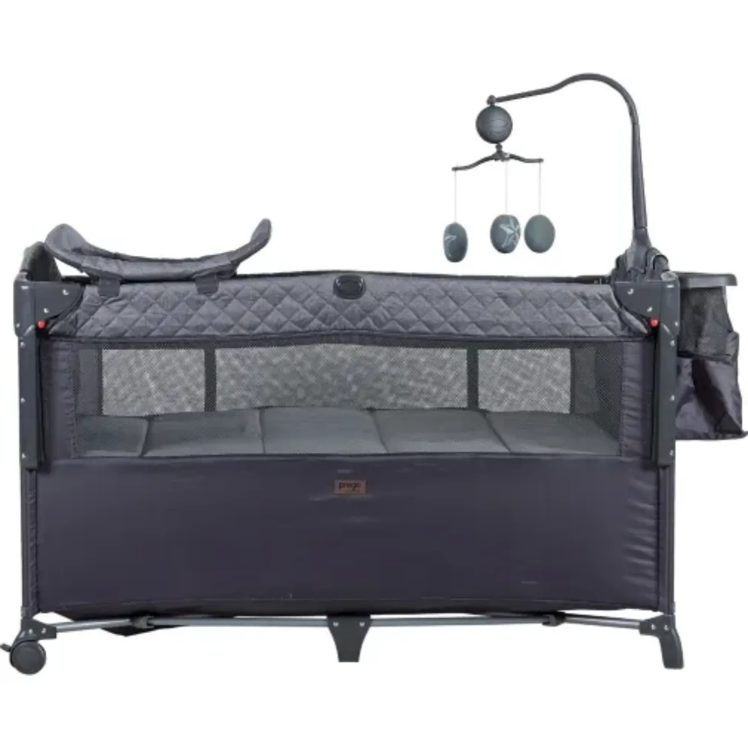 Prego 8044 Miami Plus Yatak Hediyeli Anne Yanı Oyun Parkı 70x120 cm Gri