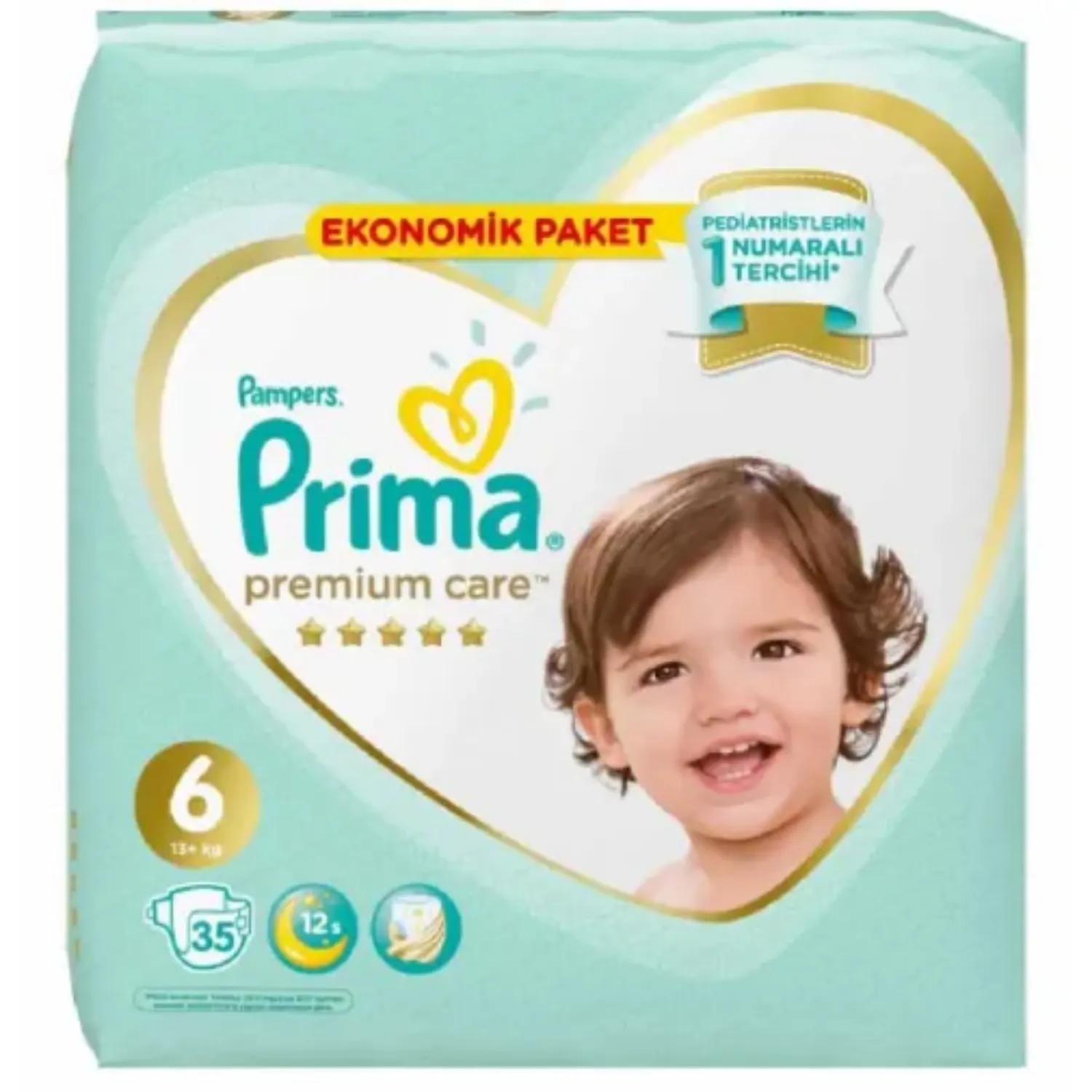 Prima Premium Care Bebek Bezi 6 Beden 13+ Kg 35Li Ekonomik Bm Care Sensitive Islak Mendilli Avantaj 