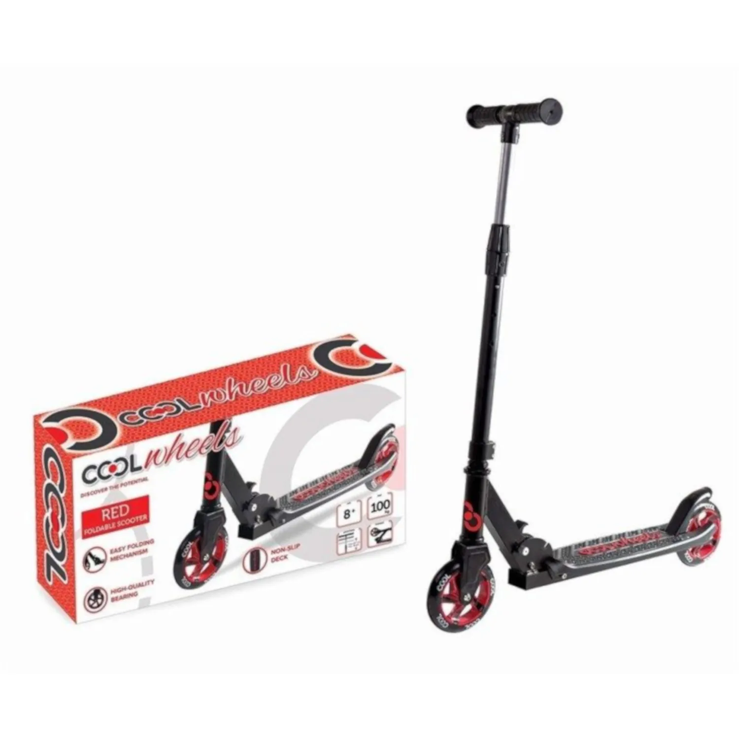 Cool Wheels 2 Tekerlekli Scooter 8+ Kırmızı