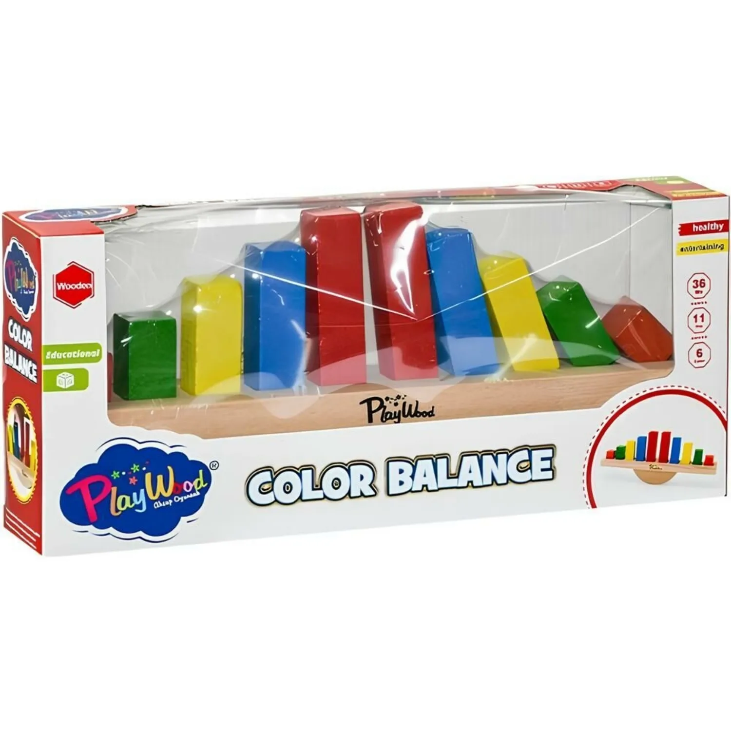 Ahşap Renkli Balans Oyunu