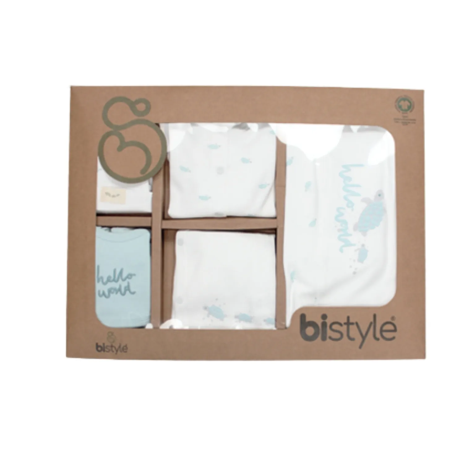 Bistyle Hastane Çıkışı 10lu Hello World Mint - Ekru