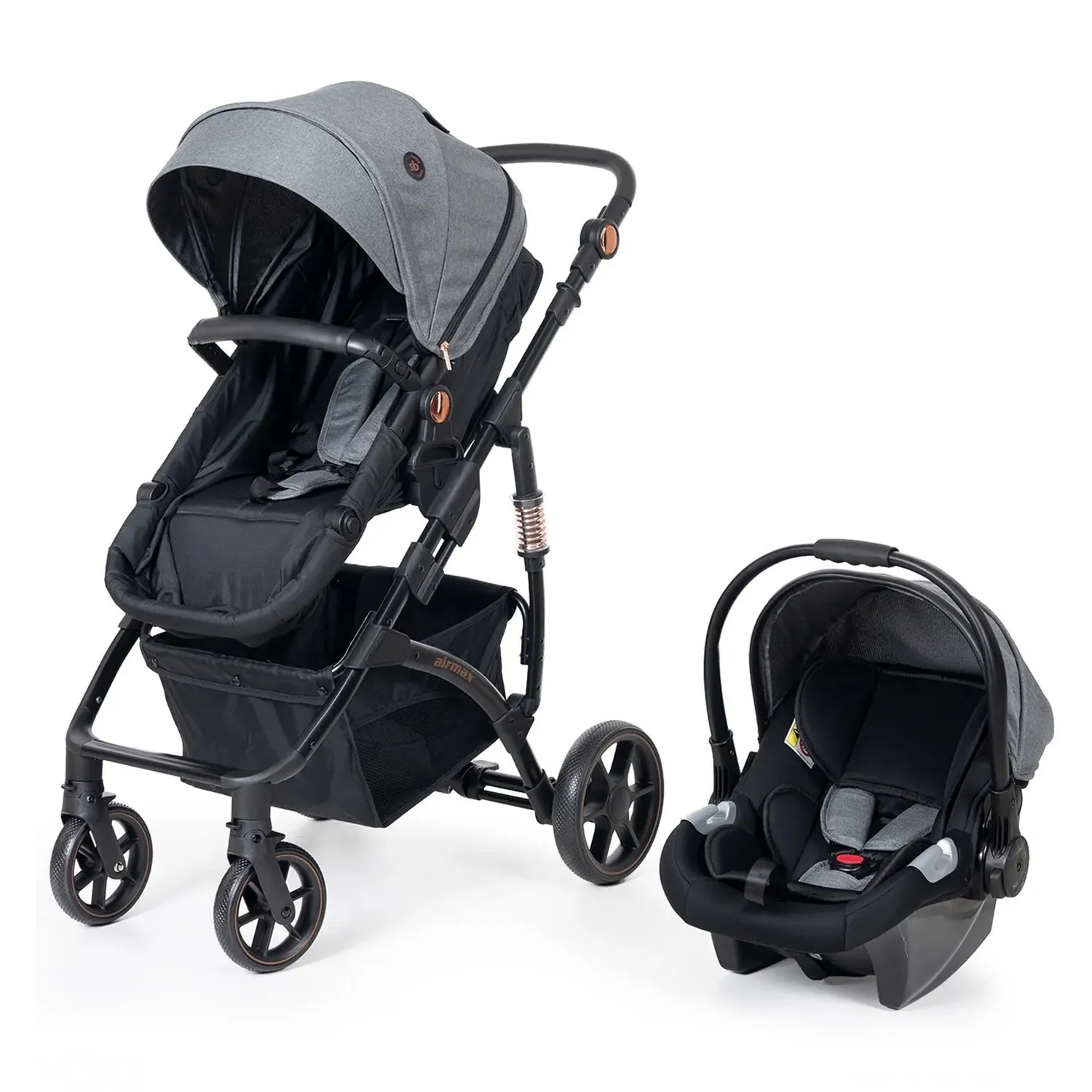 Sunny Baby 9034 Airmax Travel Sistem Bebek Arabası Gri