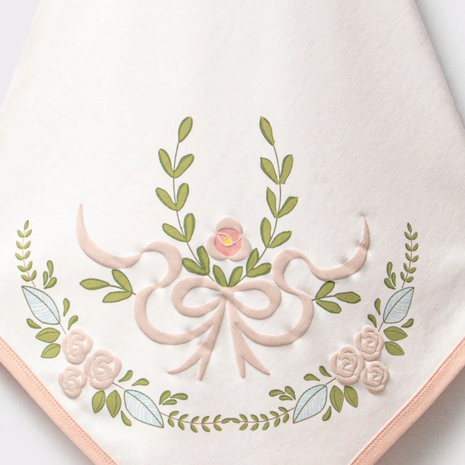 Moi Noi Battaniye Baskılı Flowers Somon