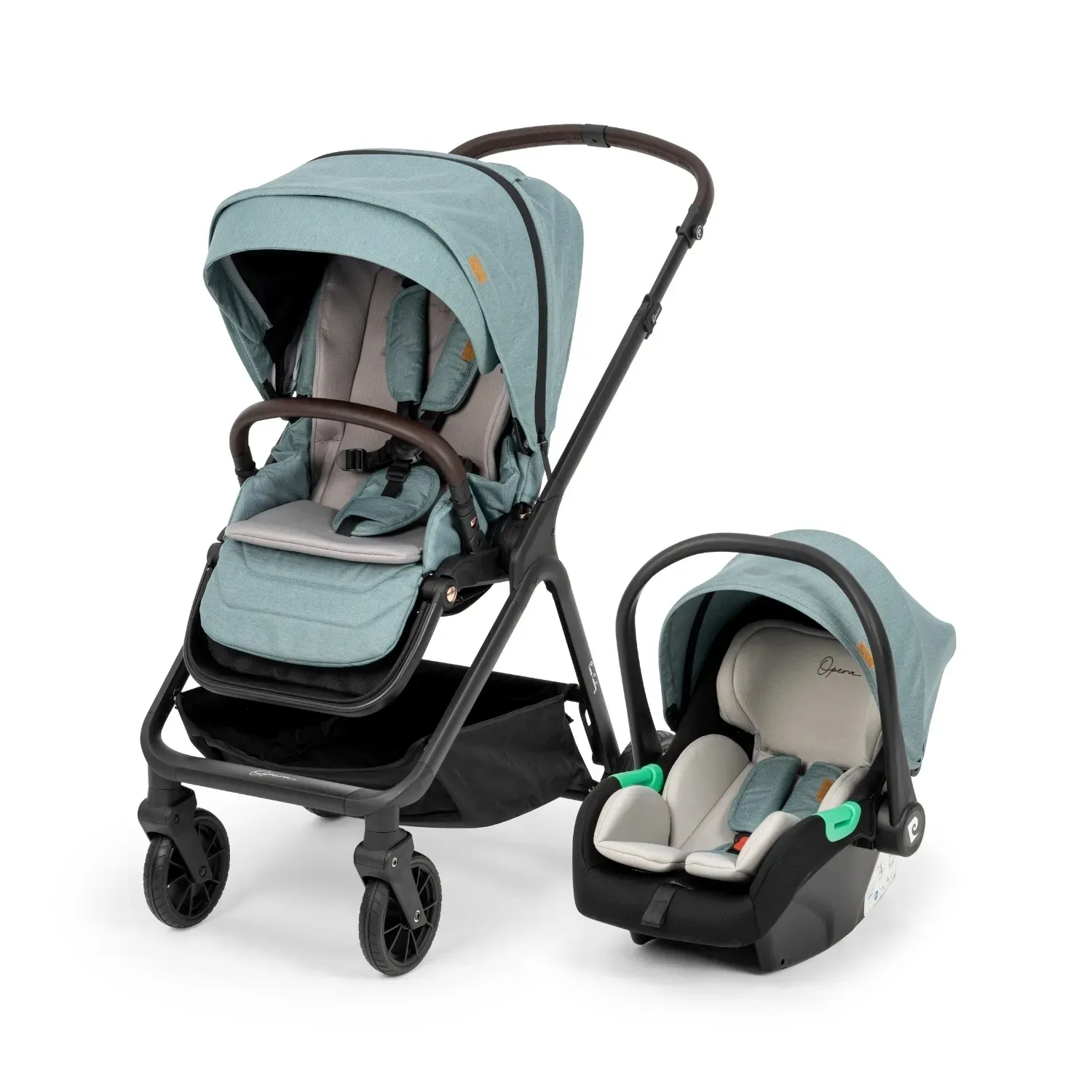Pierre Cardin Opera Travel Sistem Bebek Arabası Mint Green 2*2