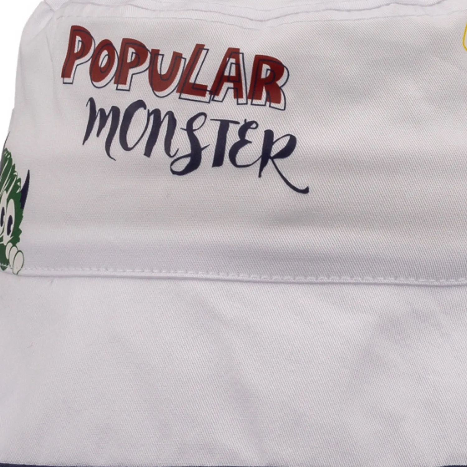 Kitti Şapka Fötr Monster 1-3Yaş Beyaz Asortili
