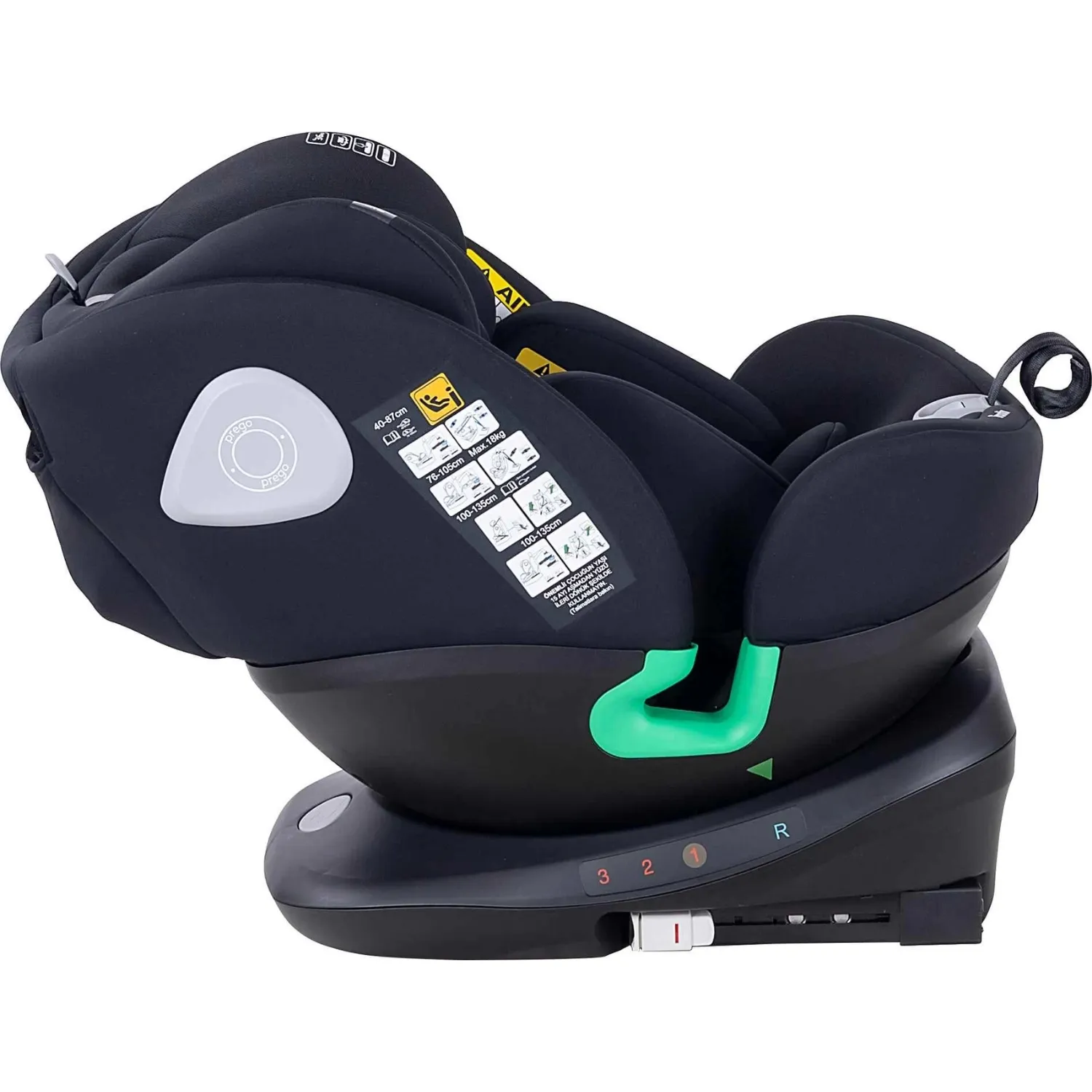 Prego Q9004 Tronfıx I-Size Oto Koltuğu Siyah