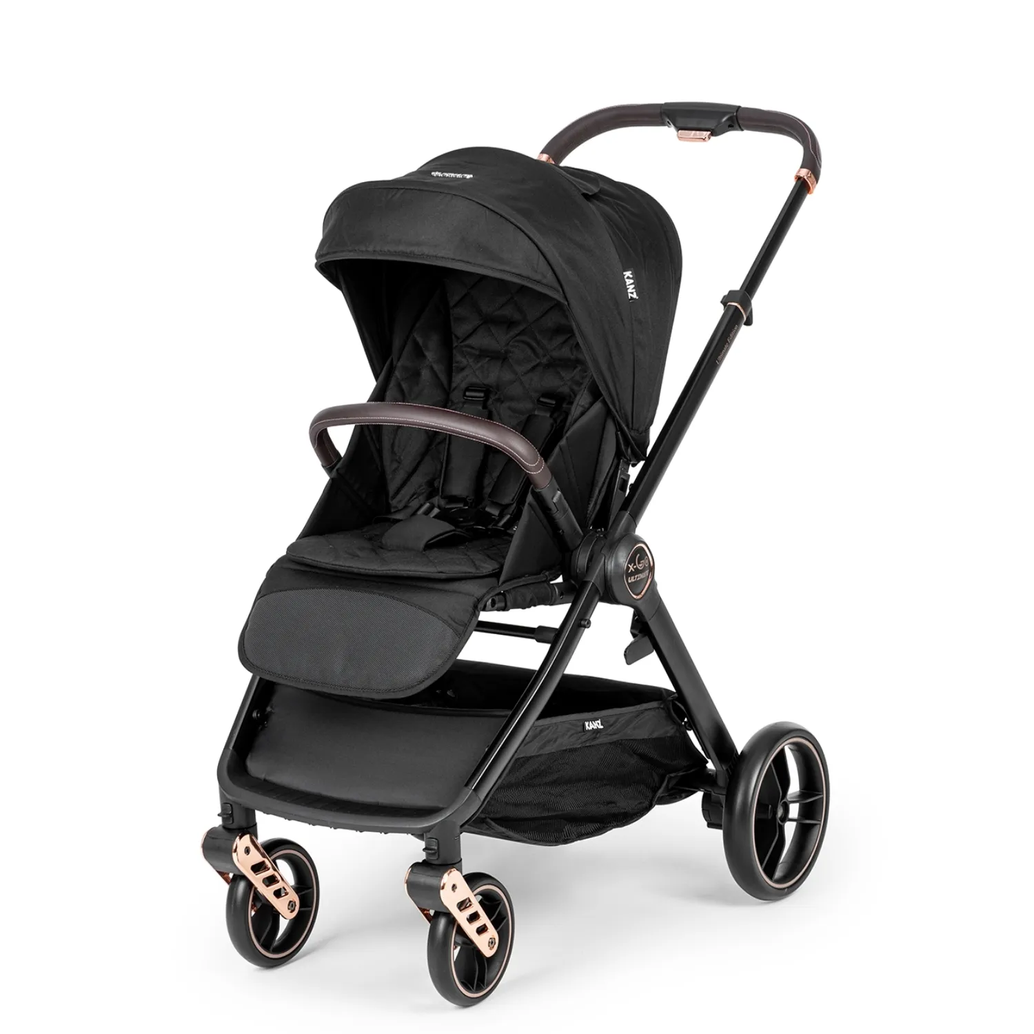 Kanz X-Go Ultimate Travel Sistem Bebek Arabası Rose Gold Siyah