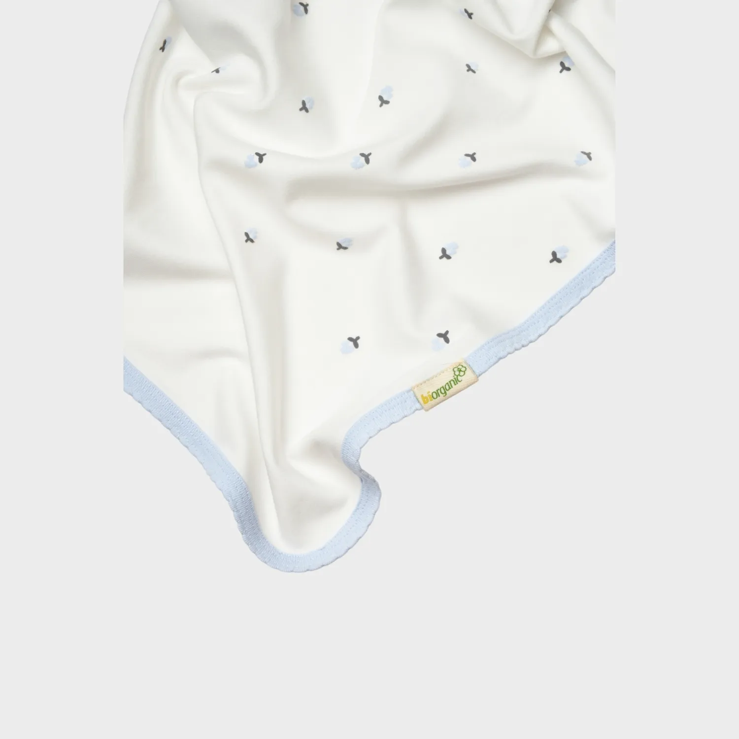 Bibaby Organik Zıbın Takımı 4lü Battaniyeli Love Floral Ekru - Lila