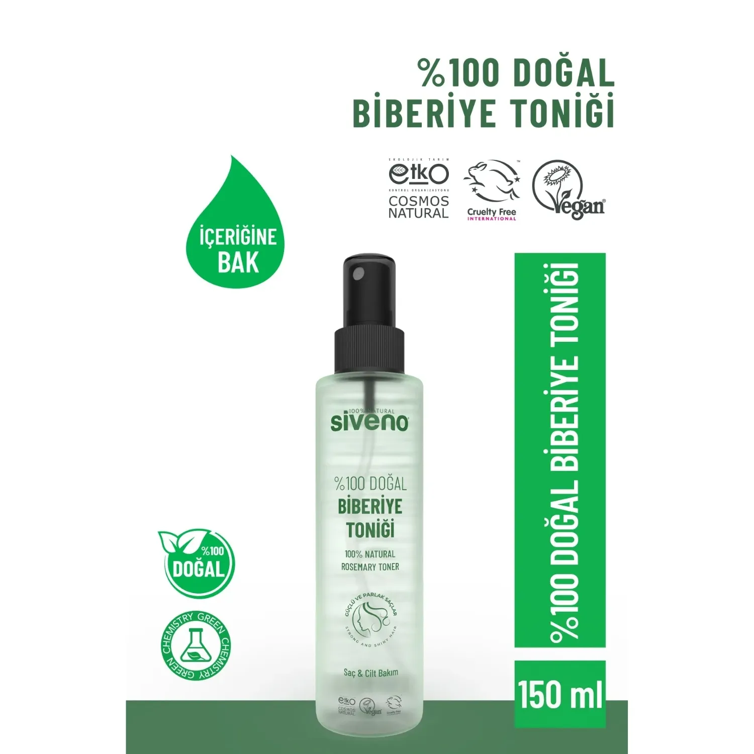 Siveno %100 Doğal Biberiye Toniği 150 ml