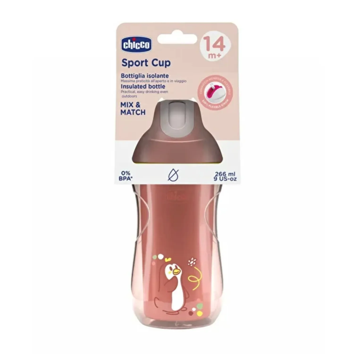 Chicco Isı Yalıtımlı Sport Bardak Pipetli 14+ Ay Kız Yeni