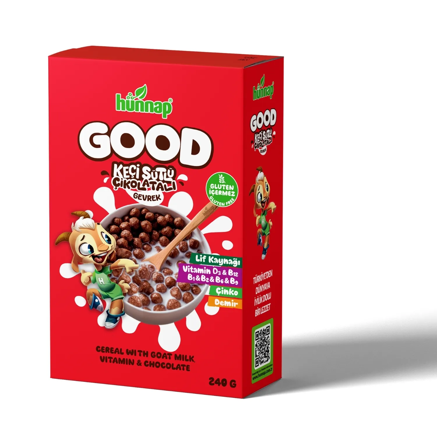 Hünnap Good Keçi Sütlü Çikolatalı Gevrek 240 gr Hünnap Good Keçi Sütlü Çikolatalı Gevrek 240 gr