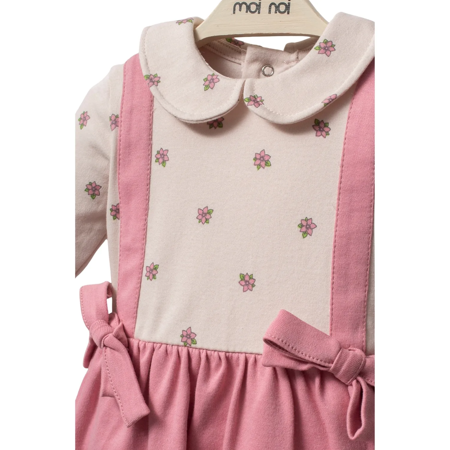 Moi Noi Elbise Bodyli Flowers Mürdüm