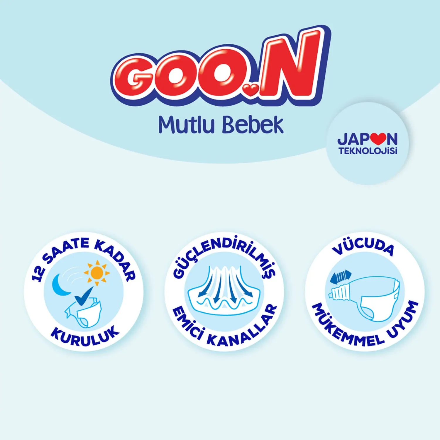 Goon Mutlu Bebek Bebek Bezi 4 Beden 9-14 Kg 100lü Aylık Fırsat Paket
