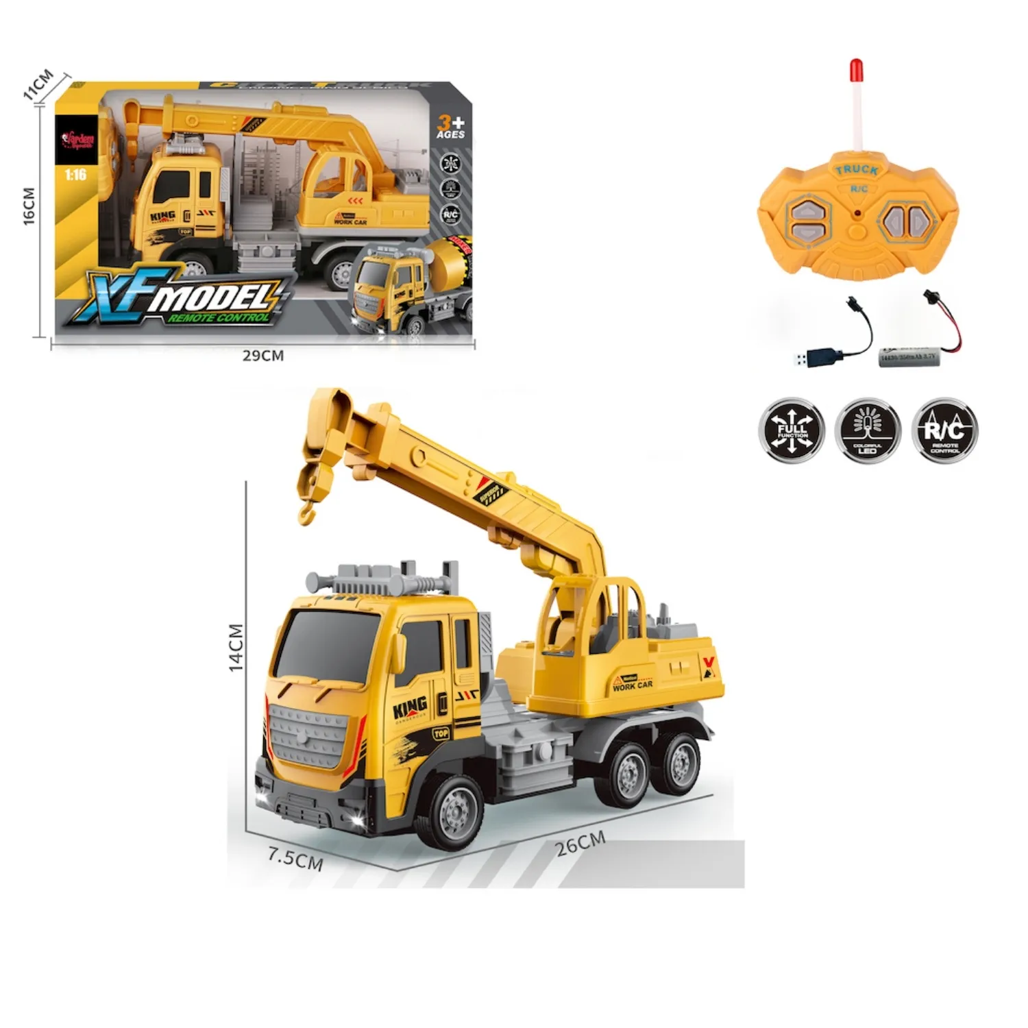 Vardem Kutulu Uzaktan Kumandalı Full Fonksiyon Şarjlı 1:16 XF Model İş Kamyonu Vardem Kutulu Uzaktan Kumandalı Full Fonksiyon Şarjlı 1:16 XF Model İş Kamyonu