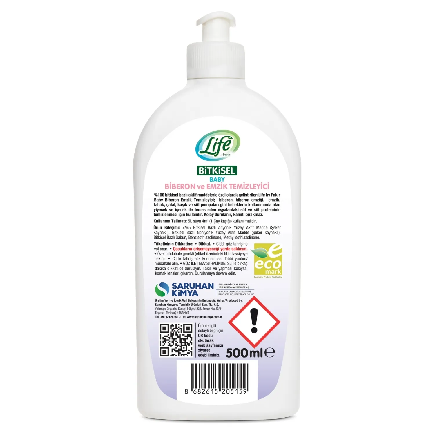 Life by Fakir Biberon Temizleyici 500ml Life by Fakir Biberon Temizleyici 500ml
