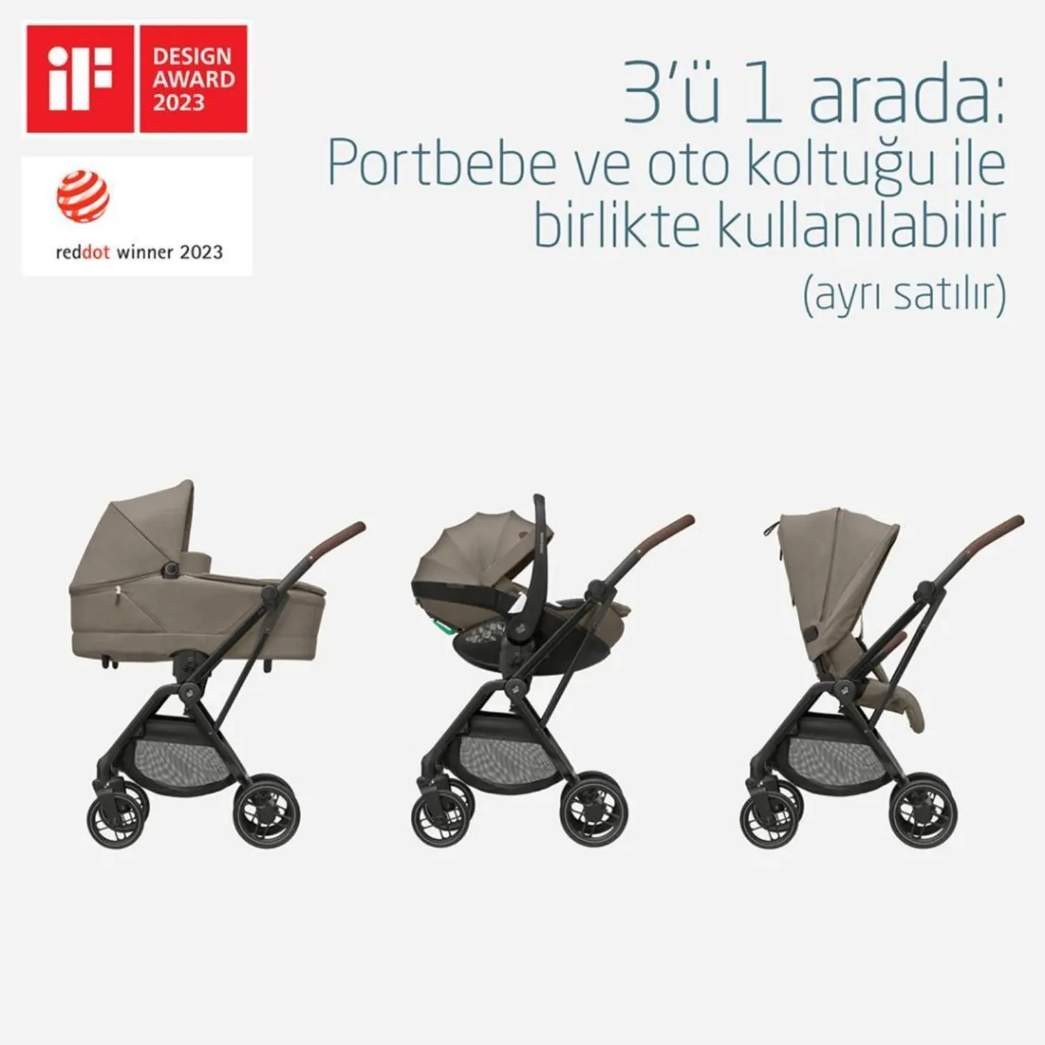 Maxi Cosi Leona2 Çift Yönlü Bebek Arabası Twillic Truffle