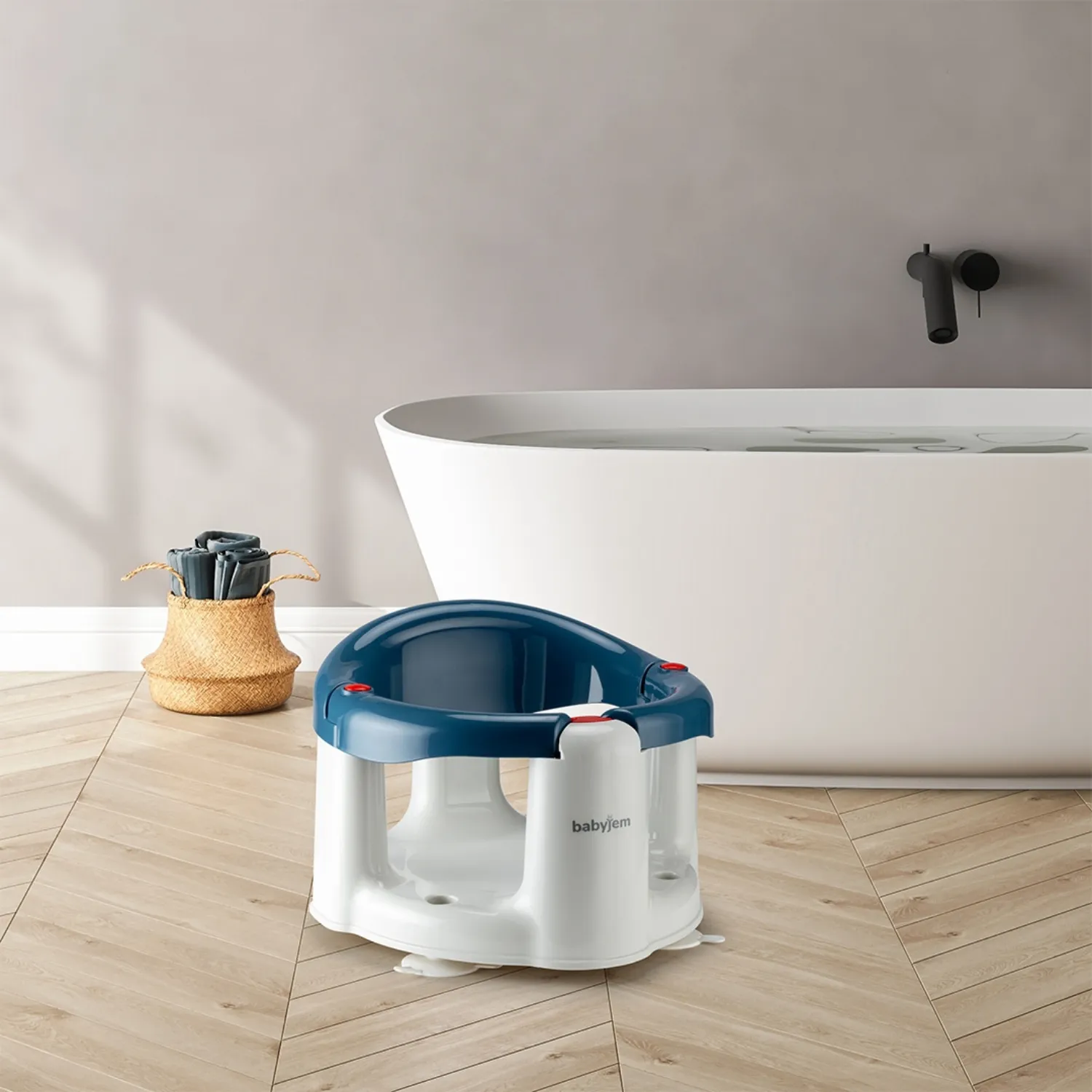 Babyjem Önden Açılır Bebek Banyo&Mama Oturağı Beyaz