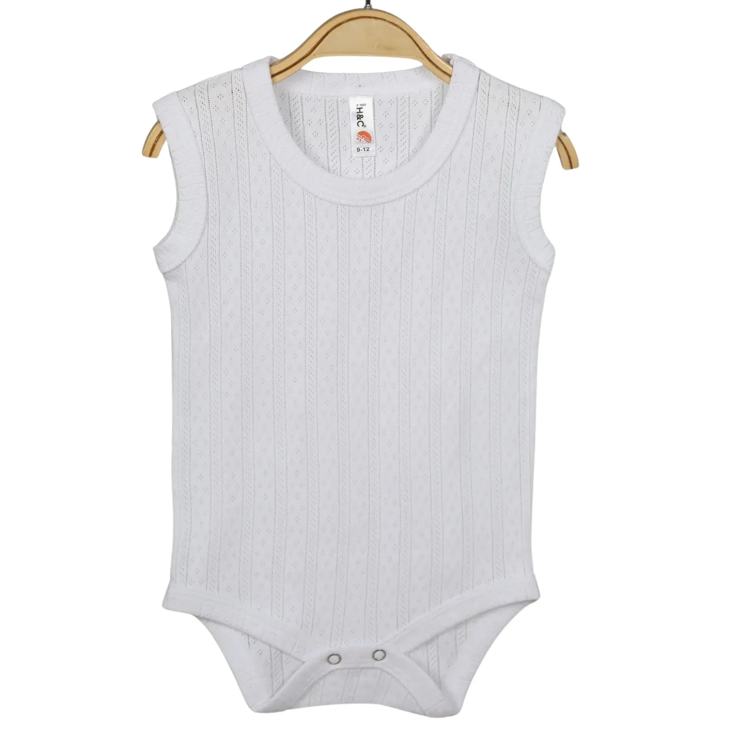 Hvc Bebek Atlet Body Jakarlı Pamuklu Çizgili Çıtçıtlı Zıbın Beyaz 5'li Set Unisex