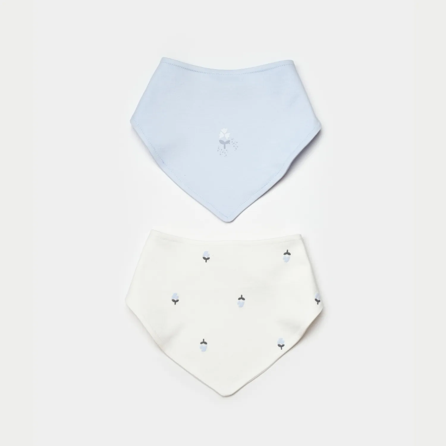Bibaby Organik Önlük 2li Love Floral Ekru - Lila