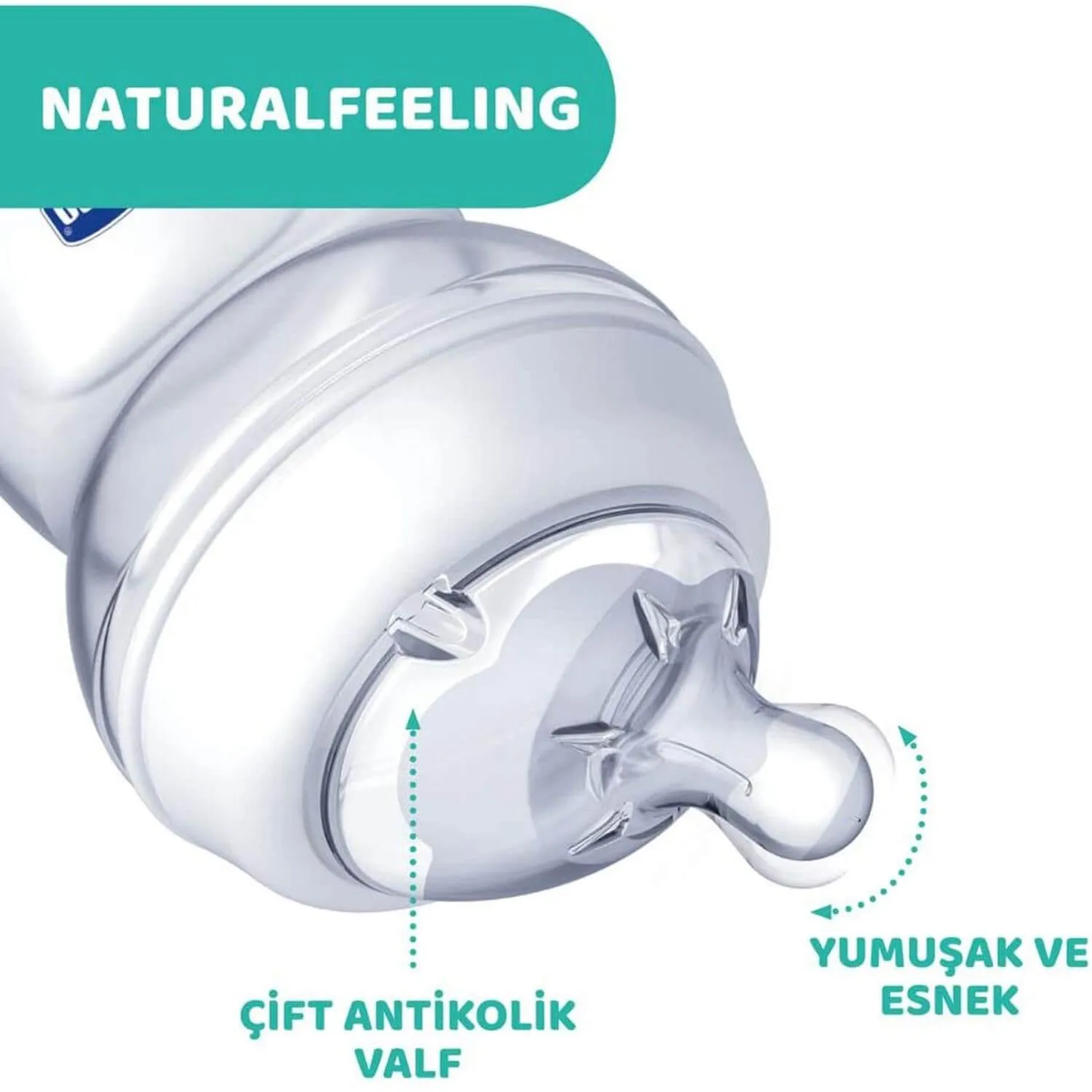 Chicco Natural Feeling Silikon Emzikli PP Biberon 150 ml 0+ Ay