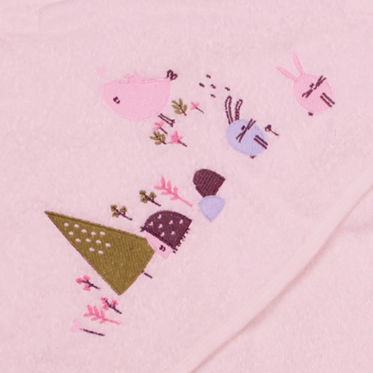 Bistyle Havlu Luluco Rabbit And Friends 75x75cm Pembe