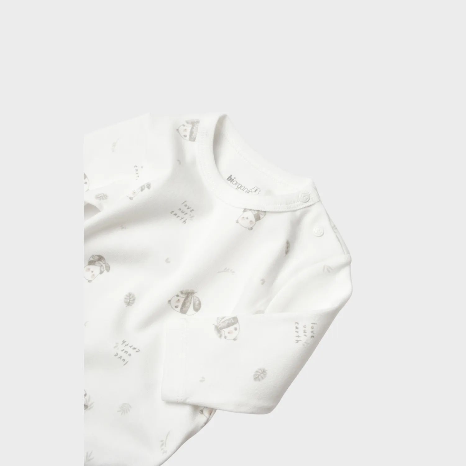 Bibaby Organik Body Uzun Kol Love Our Earth Yeşil