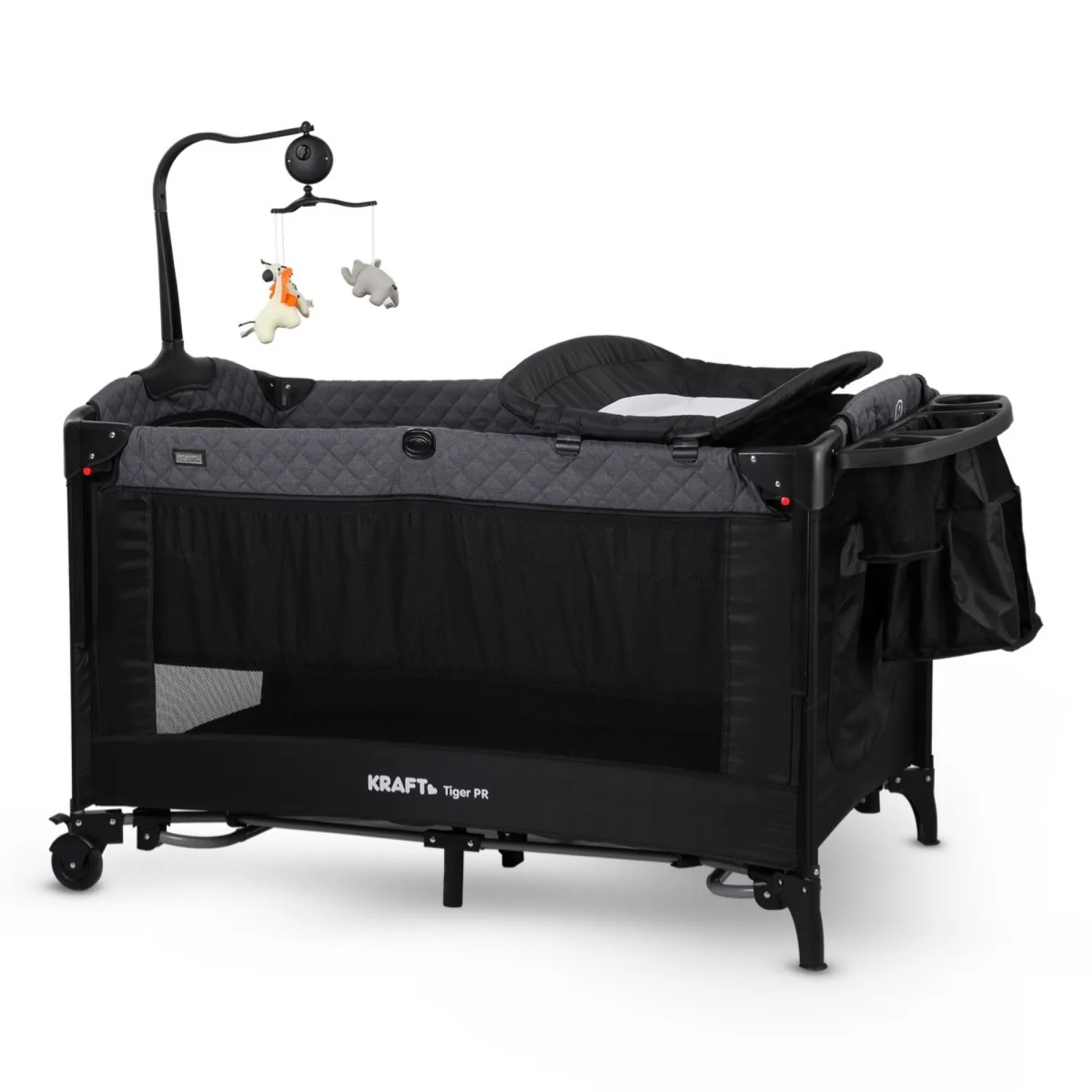 Kraft Tiger Anne Yanı Oyun Parkı 70x120 cm Dark Grey