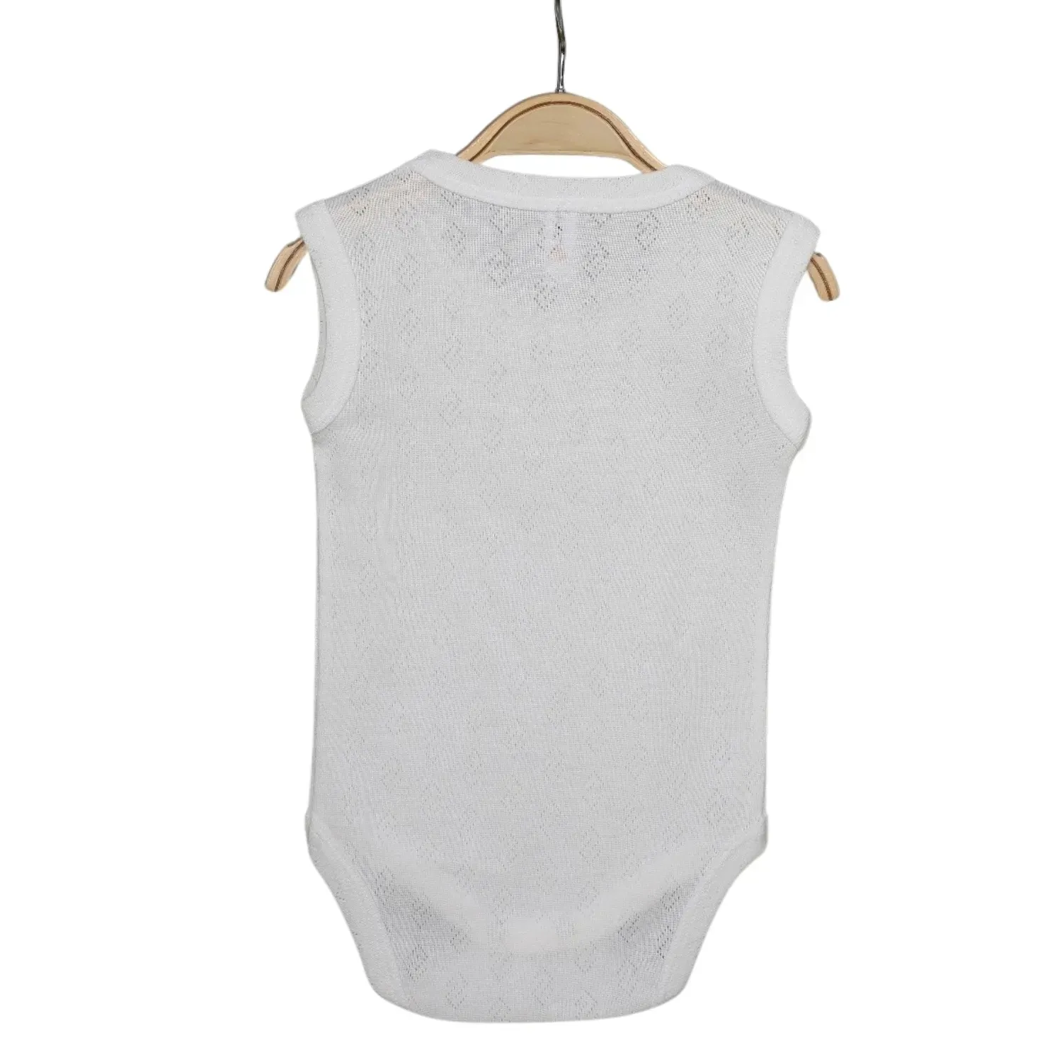 Hvc Bebek Atlet Body Jakarlı Pamuklu Küp Desenli Çıtçıtlı Zıbın Beyaz 5'li Set Unisex