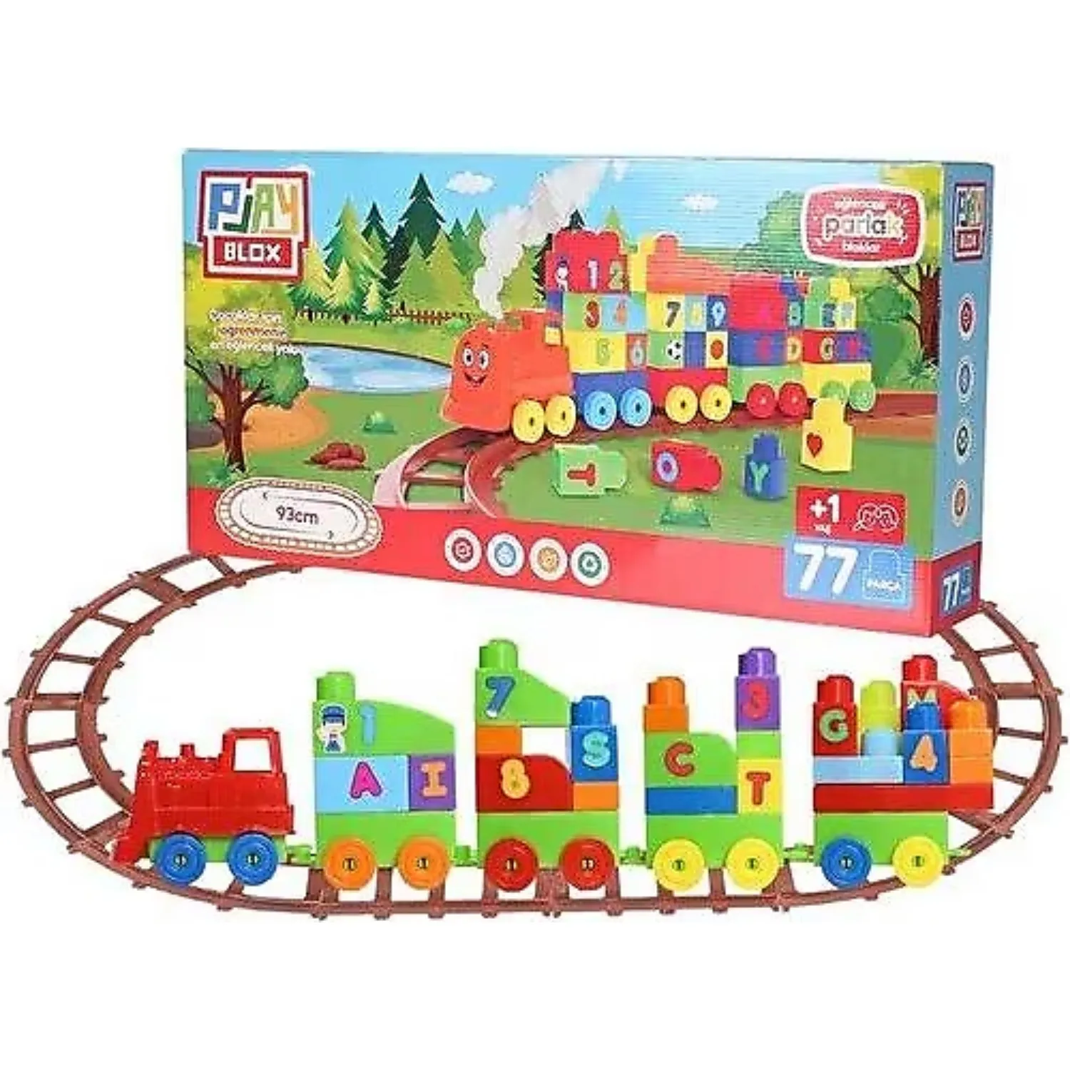 Playblox Tren Seti 77 Parça