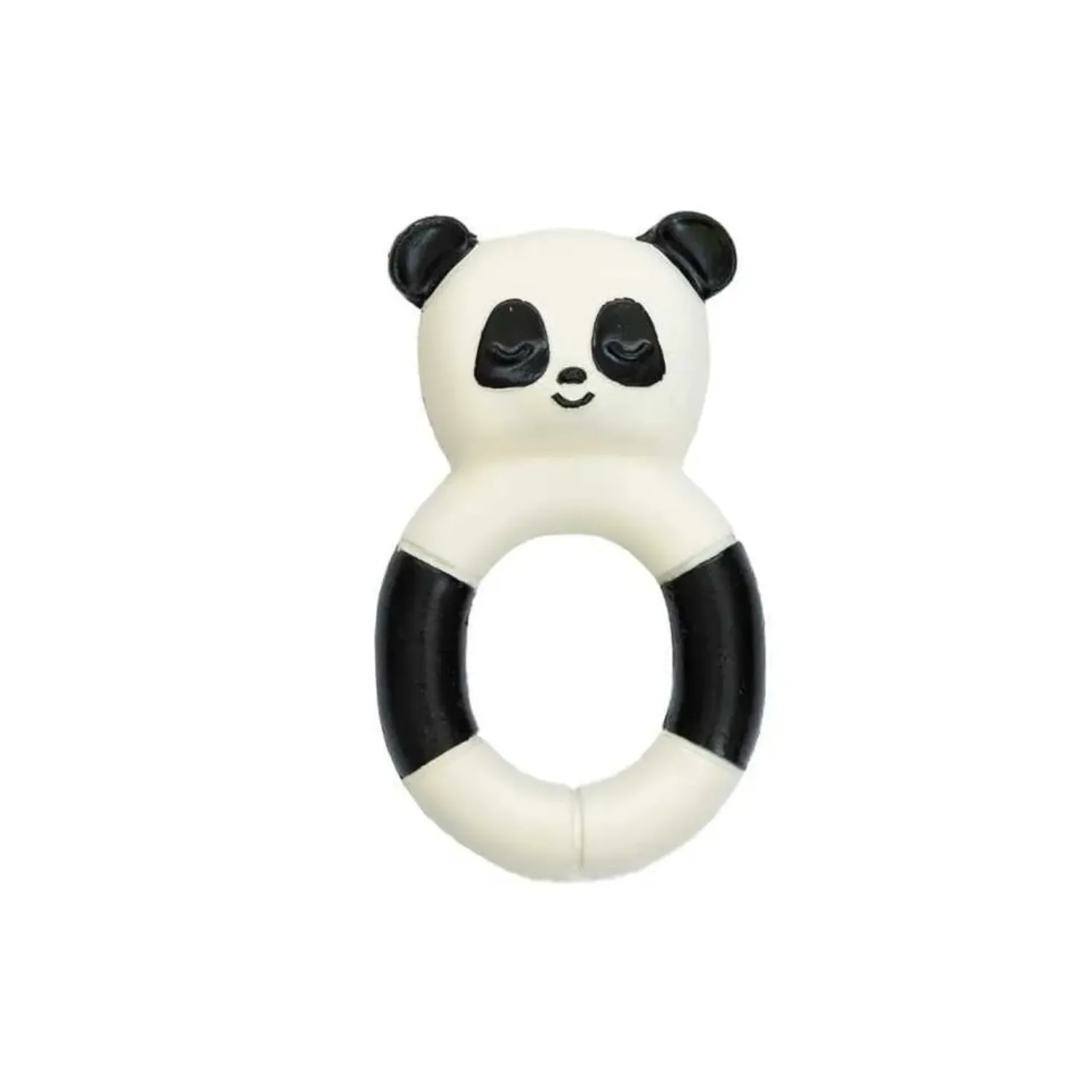 Hubble Doğal Bebek Diş Kaşıyıcı Ve Oyuncağı Panda Halkalı