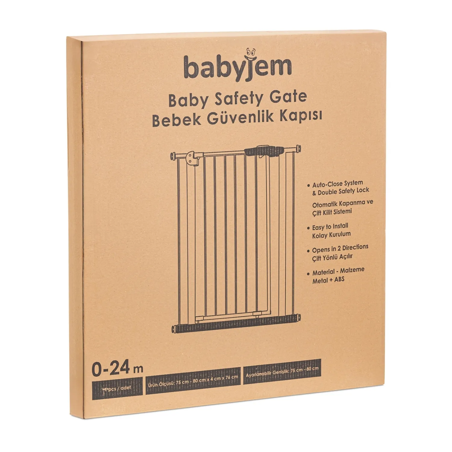 Babyjem Güvenlik Kapısı Antrasit