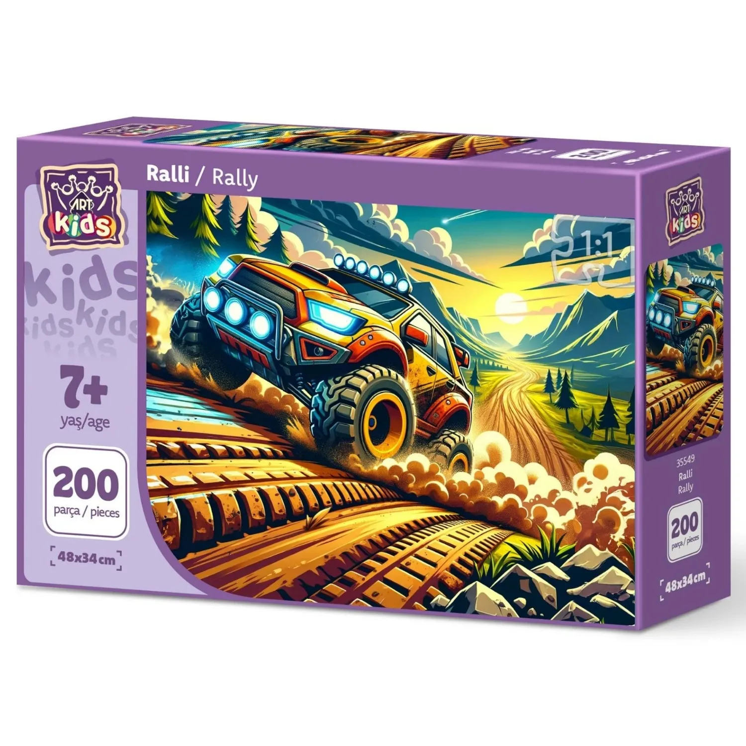 Art Çocuk Ralli 200 Parça Puzzle