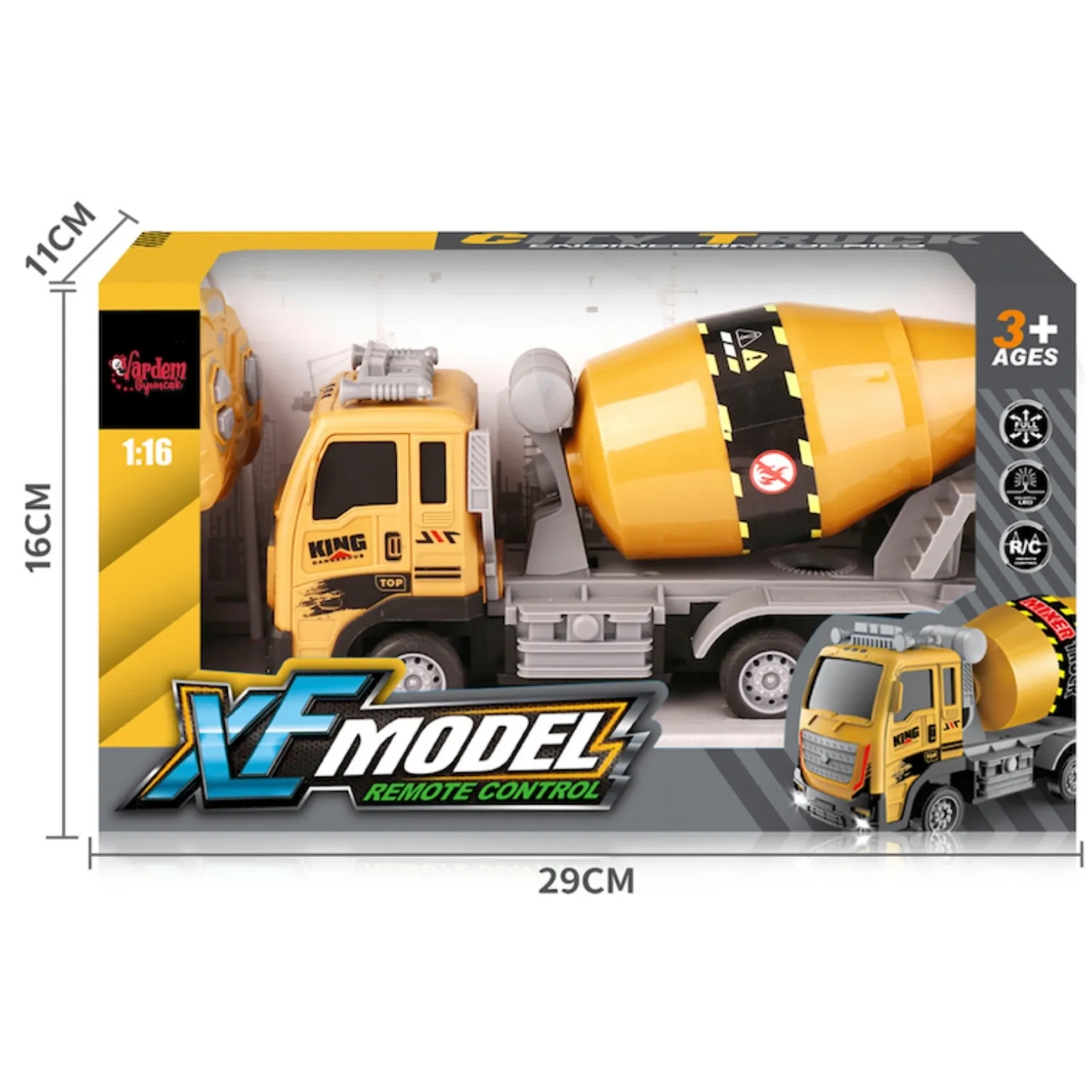 Vardem Kutulu Uzaktan Kumandalı Full Fonksiyon Şarjlı 1:16 XF Model İş Kamyonu Vardem Kutulu Uzaktan Kumandalı Full Fonksiyon Şarjlı 1:16 XF Model İş Kamyonu