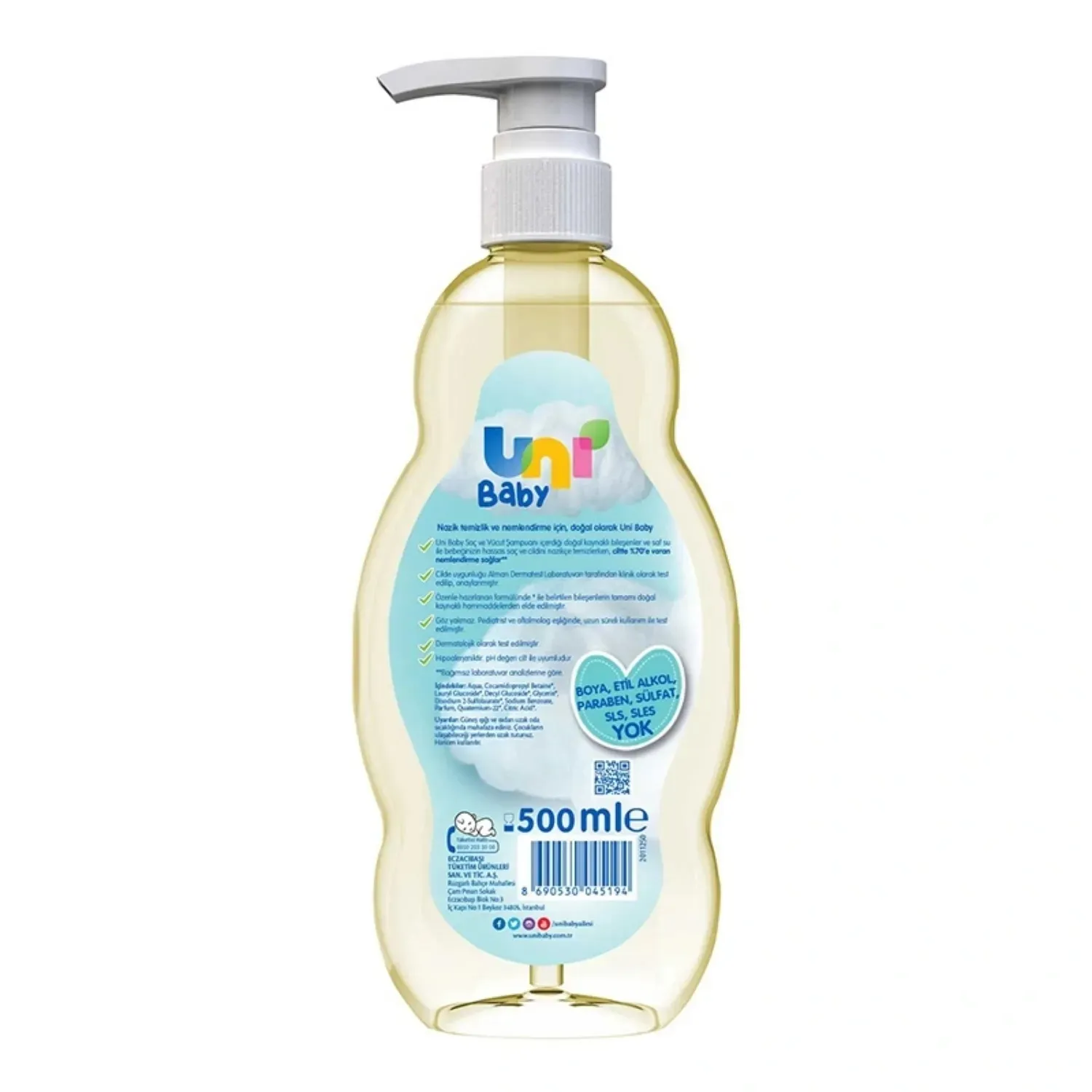 Uni Baby Bebek Şampuanı 500 ml *3