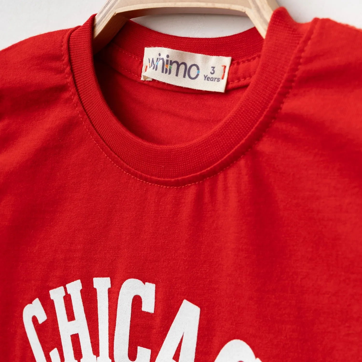 Winimo T-Shirt Chicago Baskılı Kırmızı