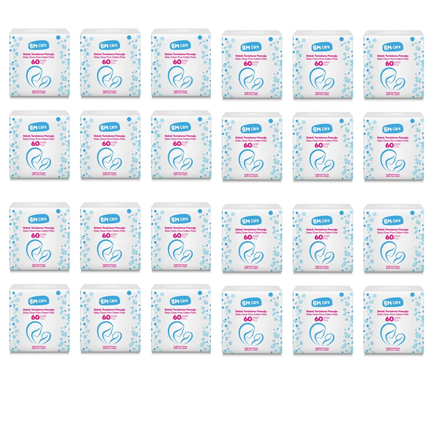 BM Care Temizleme Pamuğu 60lı x24