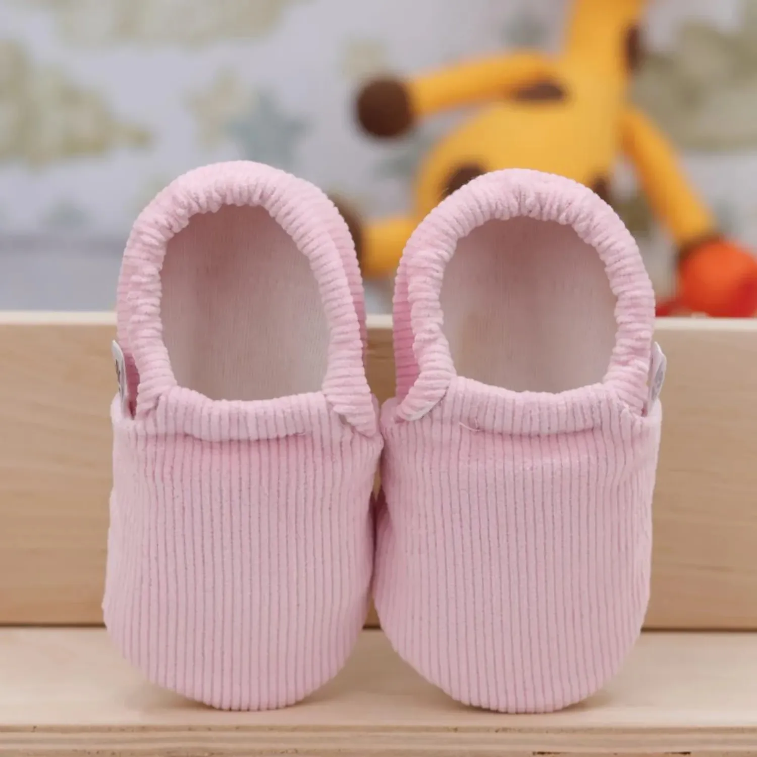 Ella Bonna Patik Organik Pamuk Kaydırmaz Taban Pembe